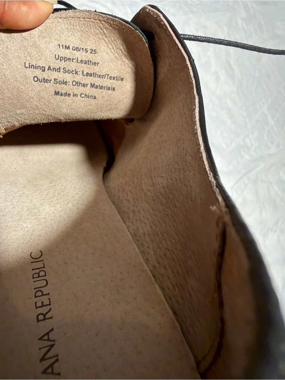 Banana Republic Black Leather Derby Dress Shoes size 11M